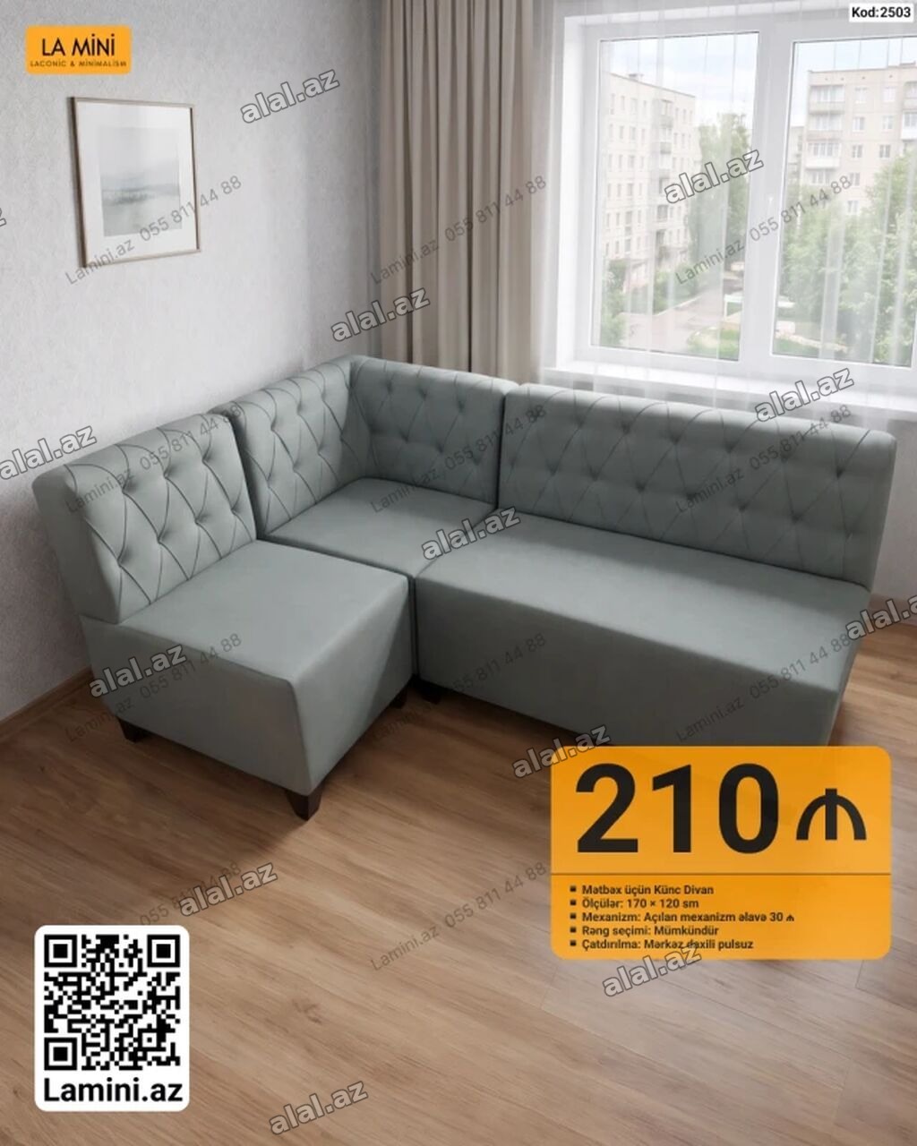 Künc divan, Mətbəx üçün, Açılan