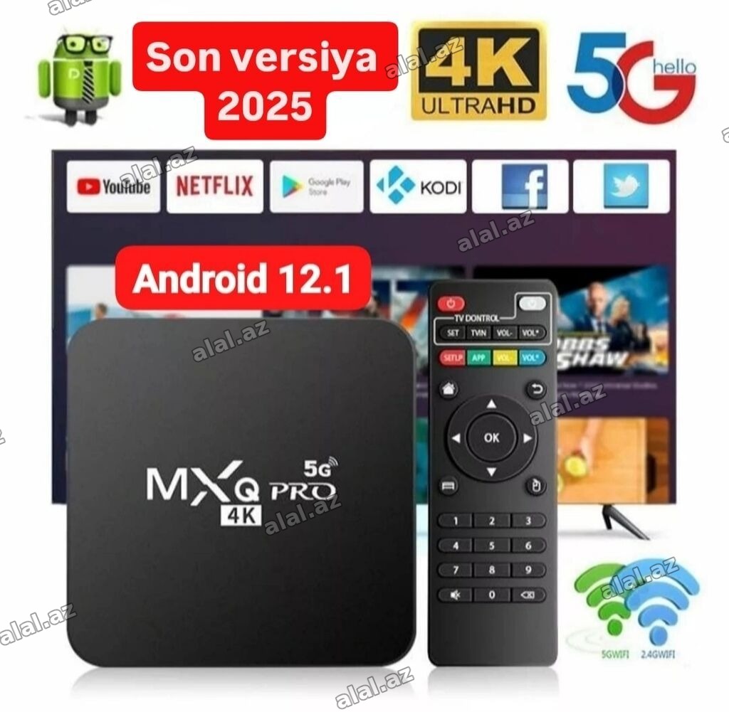 Yeni Smart TV boks TV box 8 GB / 128 GB, Android, Ünvandan götürmə, Pulsuz çatdı