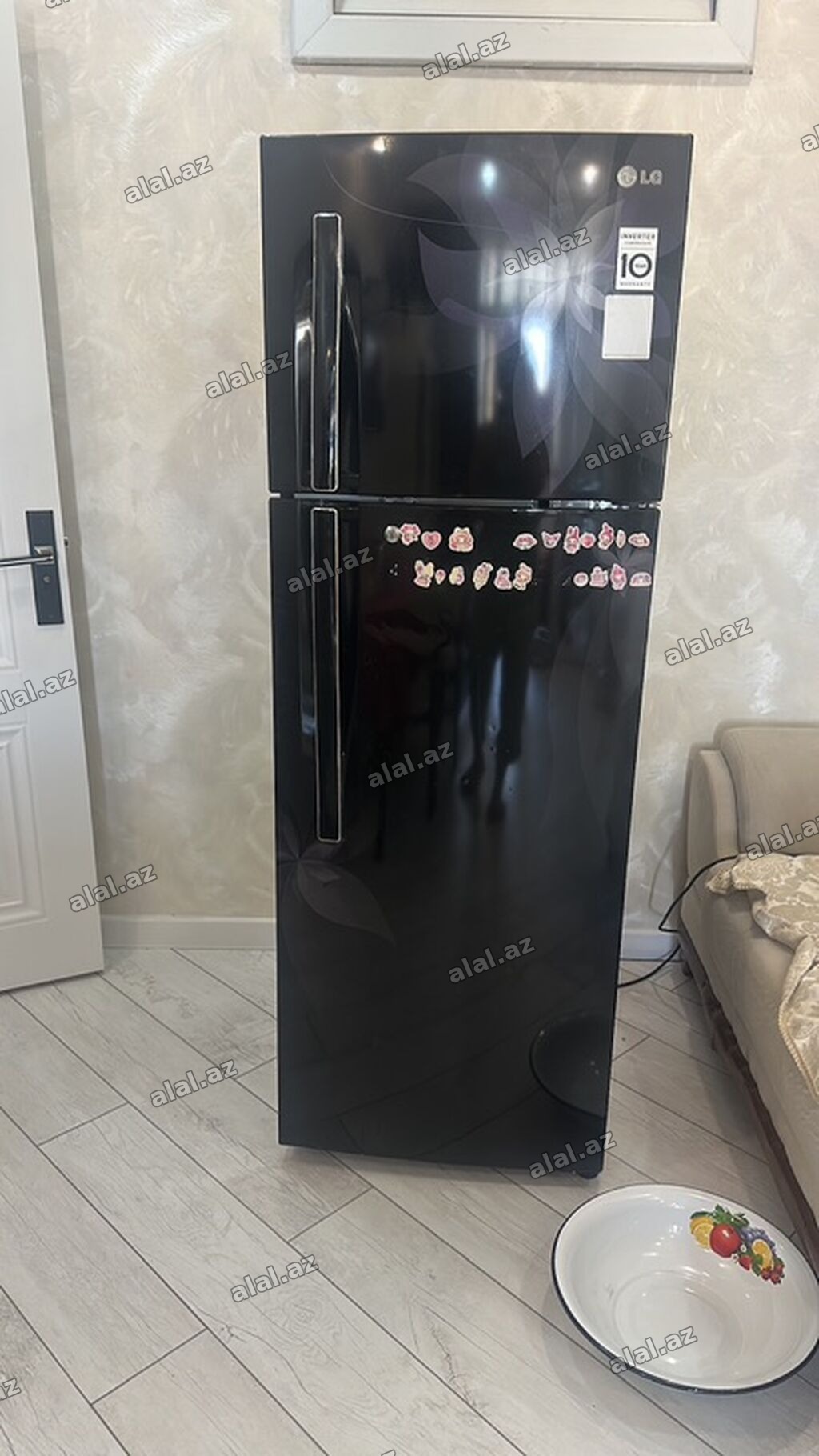 İşlənmiş 1 qapılı LG Soyuducu Satılır, rəng - Qara