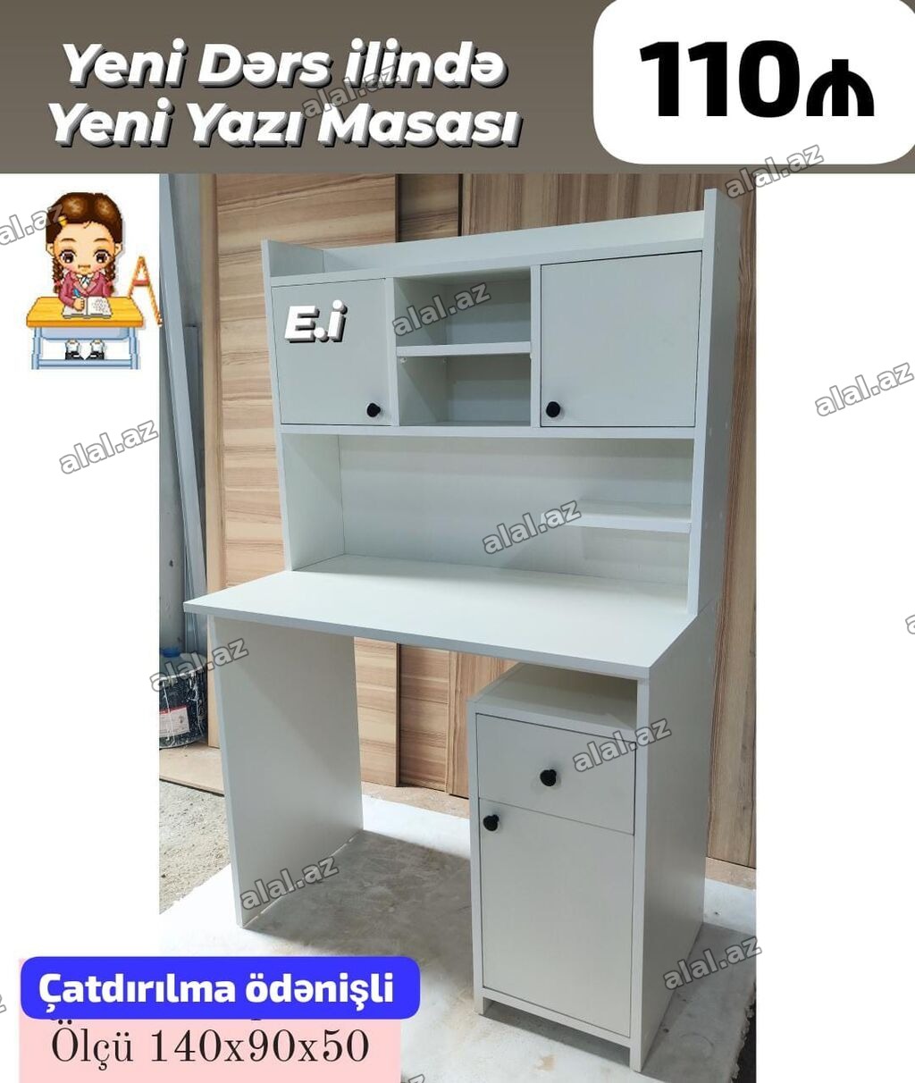*Mini Yazı Masası 110Azn💥* ✔️Rəng Ağ/Krem ✔️ Çatdırılma ödənişli