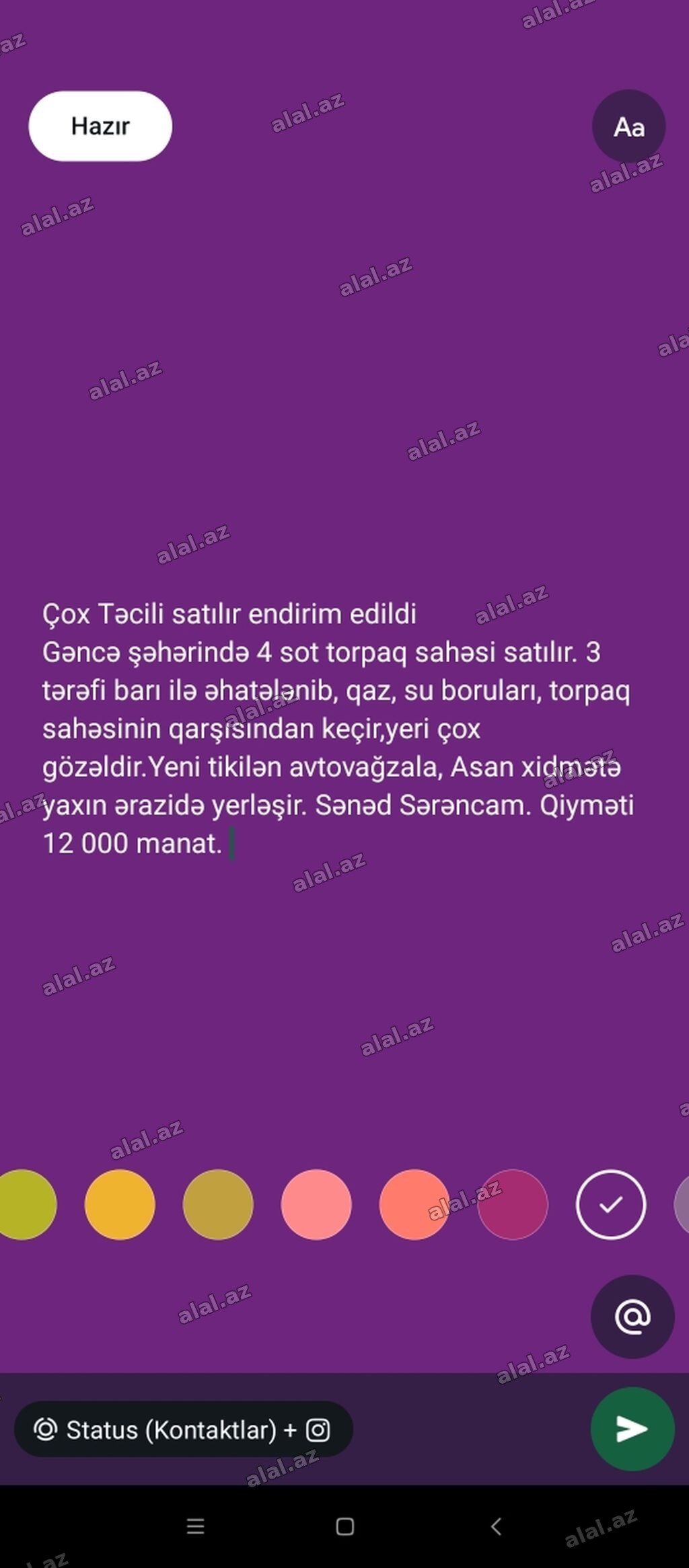 4 sot, Tikinti, Makler, Bələdiyyə