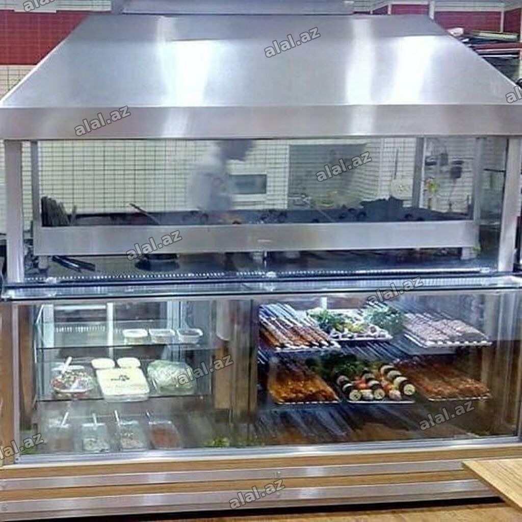 Vitrin şüşəli manqallar alt hissəsi soyuduculu olan bütün növ