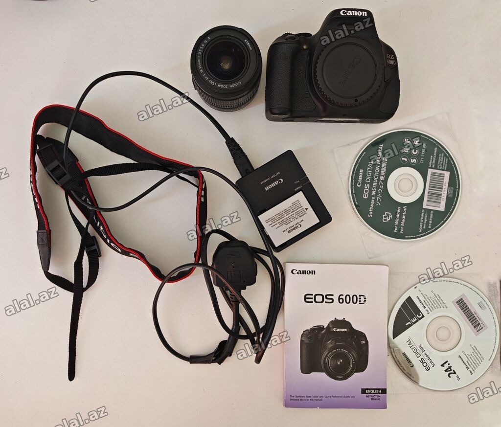 Canon EOS 600D DSLR fotoaparat dəsti Çox az istifadə olunub Komplekt