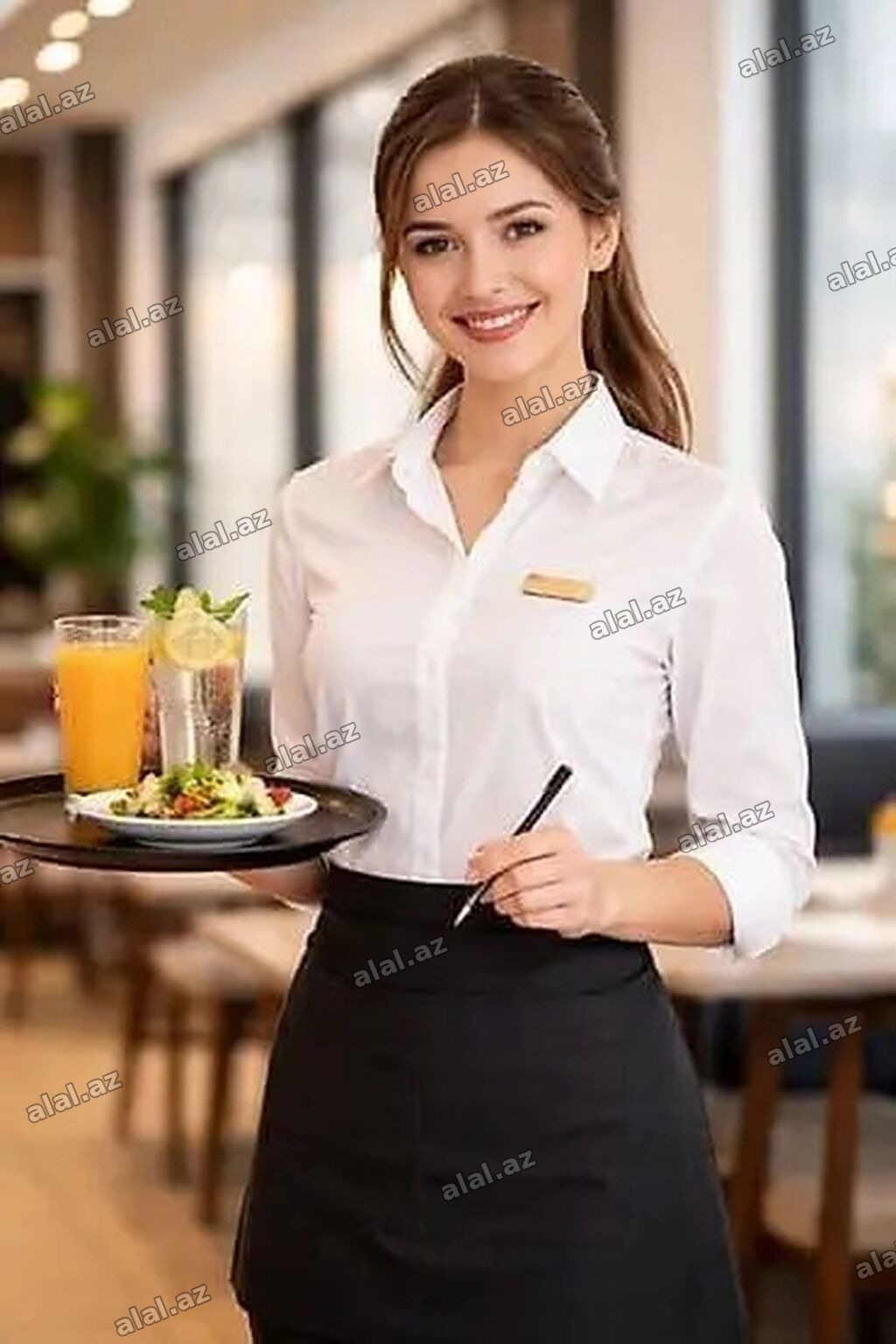 Ofisiant, Qadın, 30 yaş, 1 ildən az təcrübə