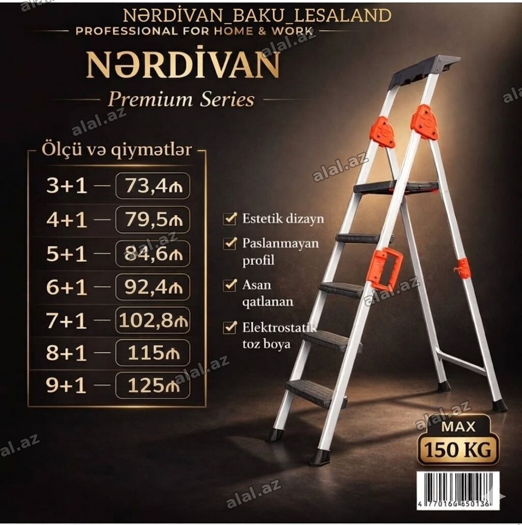 Nərdivan – Premium Series Ev və iş üçün peşəkar nərdivan. Maksimum