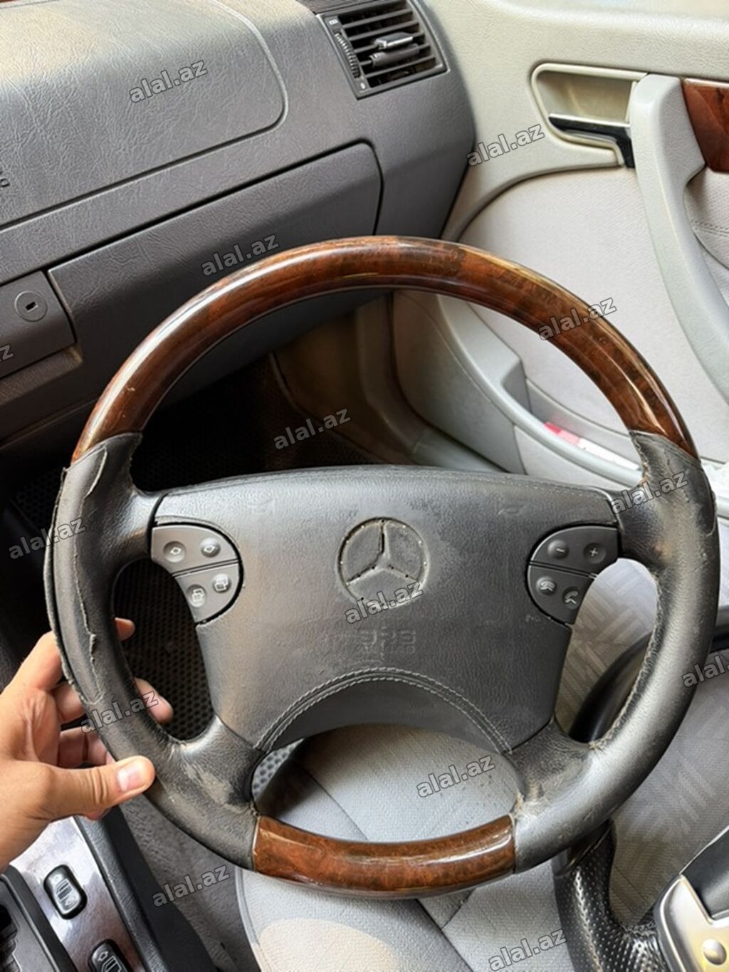 Mercedes-Benz taxta-dəri sükan - Orijinal Mercedes-Benz sükanı -