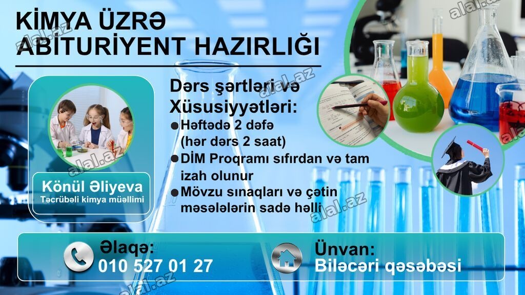 Kimya Hazırlığı (I və IV Qruplar) – BiləcəriMətn: Biləcəri