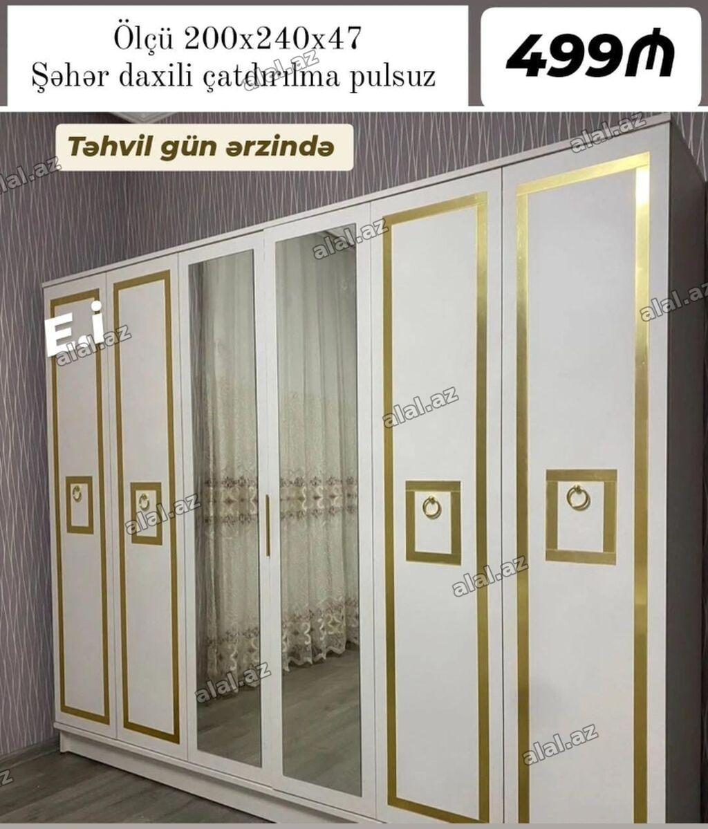 6 qapılı dolab Yep yeni 499 azn rəng seçimi var çatdırılma var