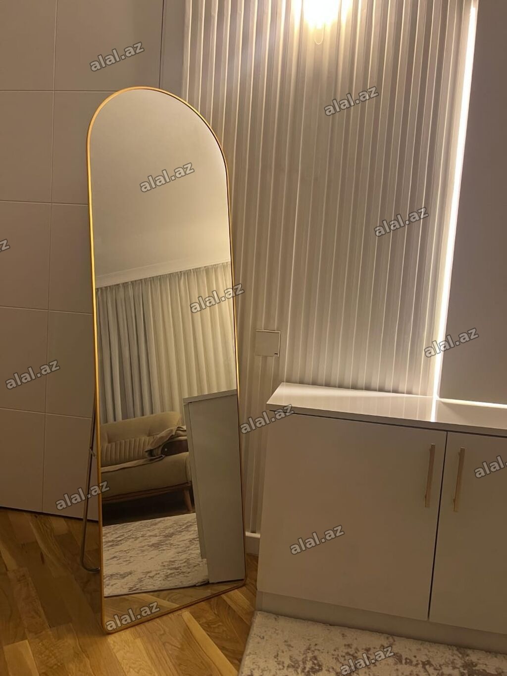 Güzgü Döşəmə üstü, Düzbucaqlı, Dekorativ