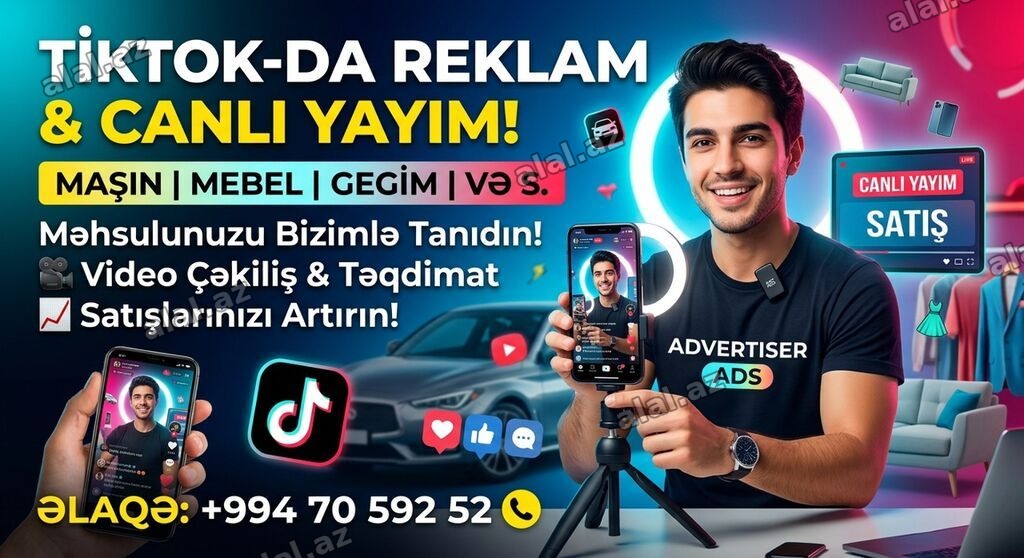 Xidmət: TikTok-da reklam və canlı yayım - Məhsul və xidmətlərinizi