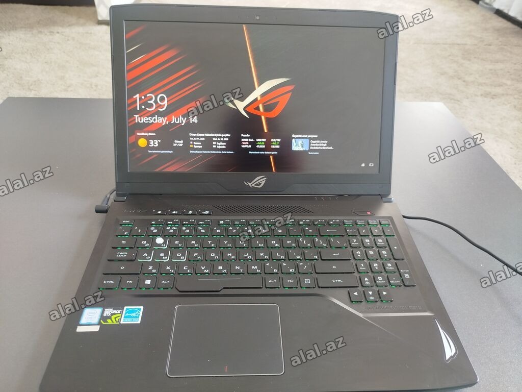 Səliqəli və problemsiz ROG Gaming noutbuk satılır. Kosmetik və texniki