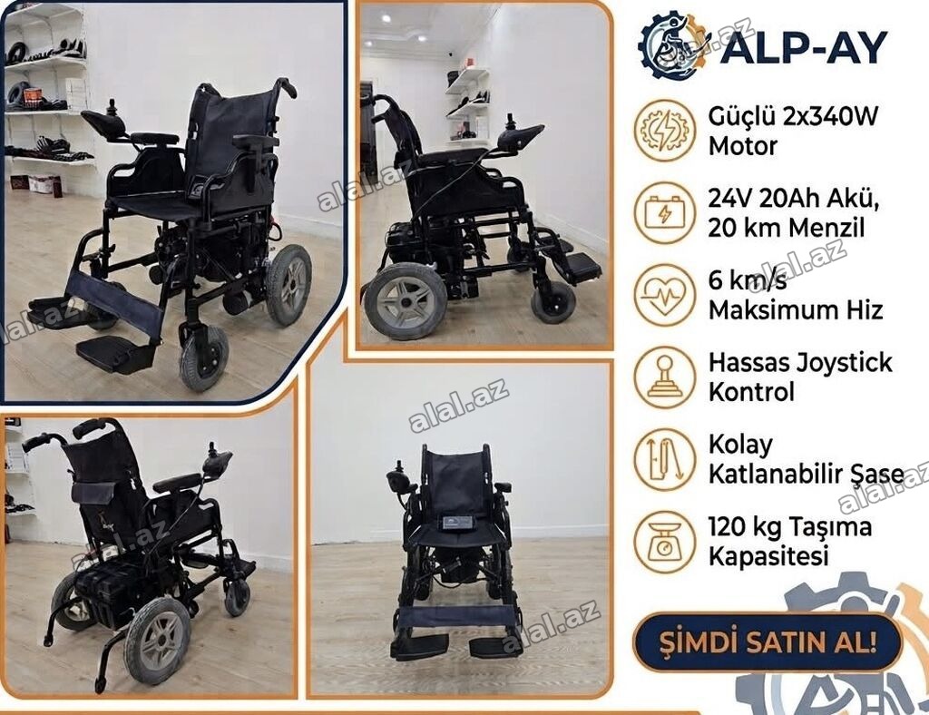 ALP-AY elektrikli əlil arabası Elektron Elil arabasi Hec bir problemi