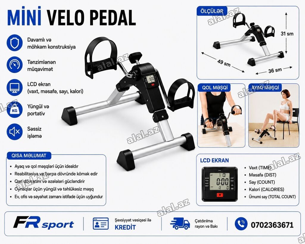 Mini velo, velotrenajor, reabilitasiya velosipedi ✅ 7/24 əlaqə