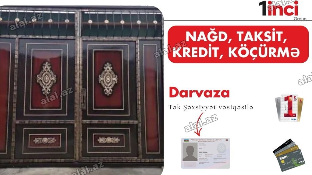 Məhsul: Darvaza - Material: möhkəm metal konstruksiya, dekorativ