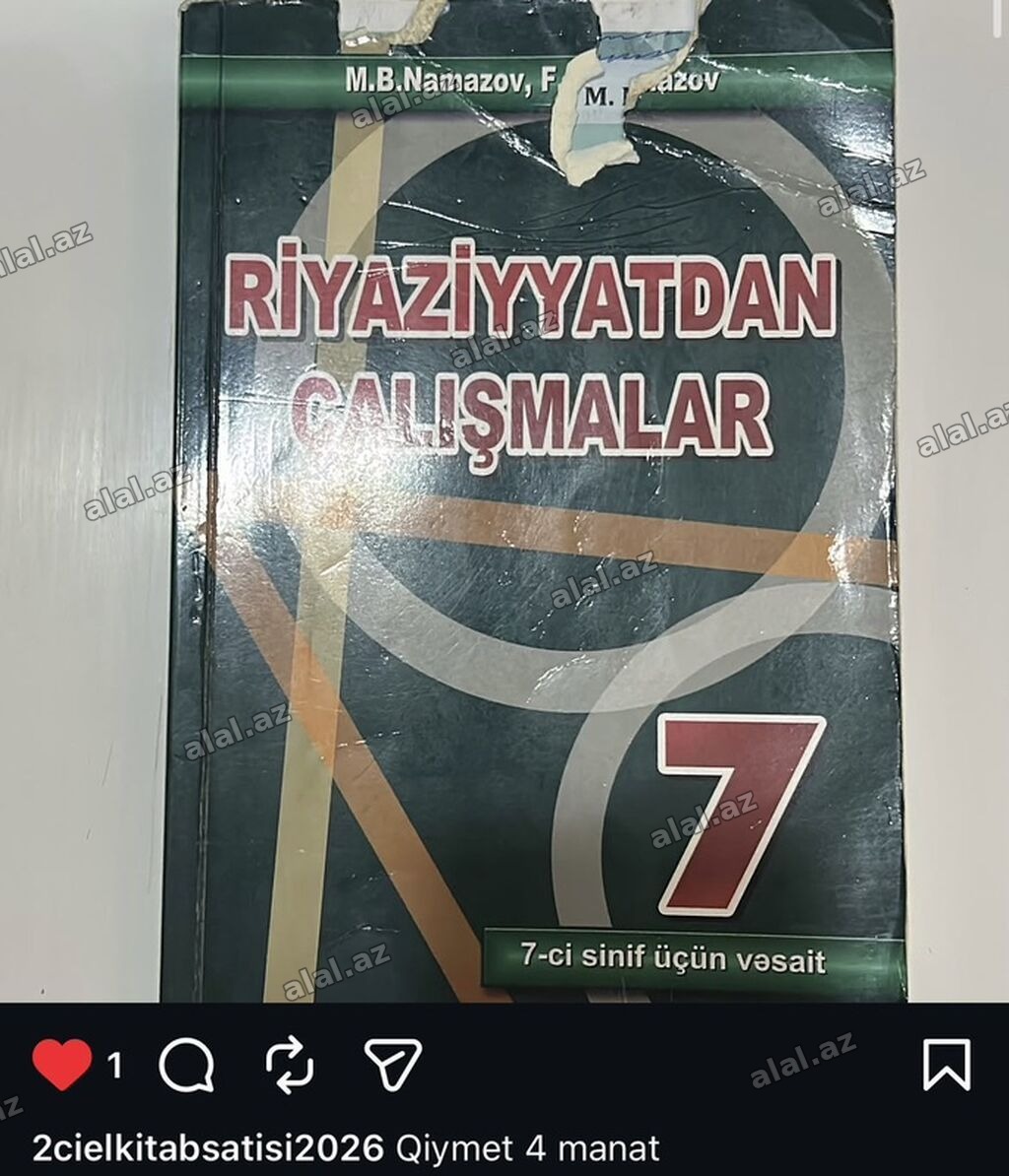 Riyaziyyatdan Çalışmalar – 7-ci sinif üçün vəsait Müəlliflər: M.B