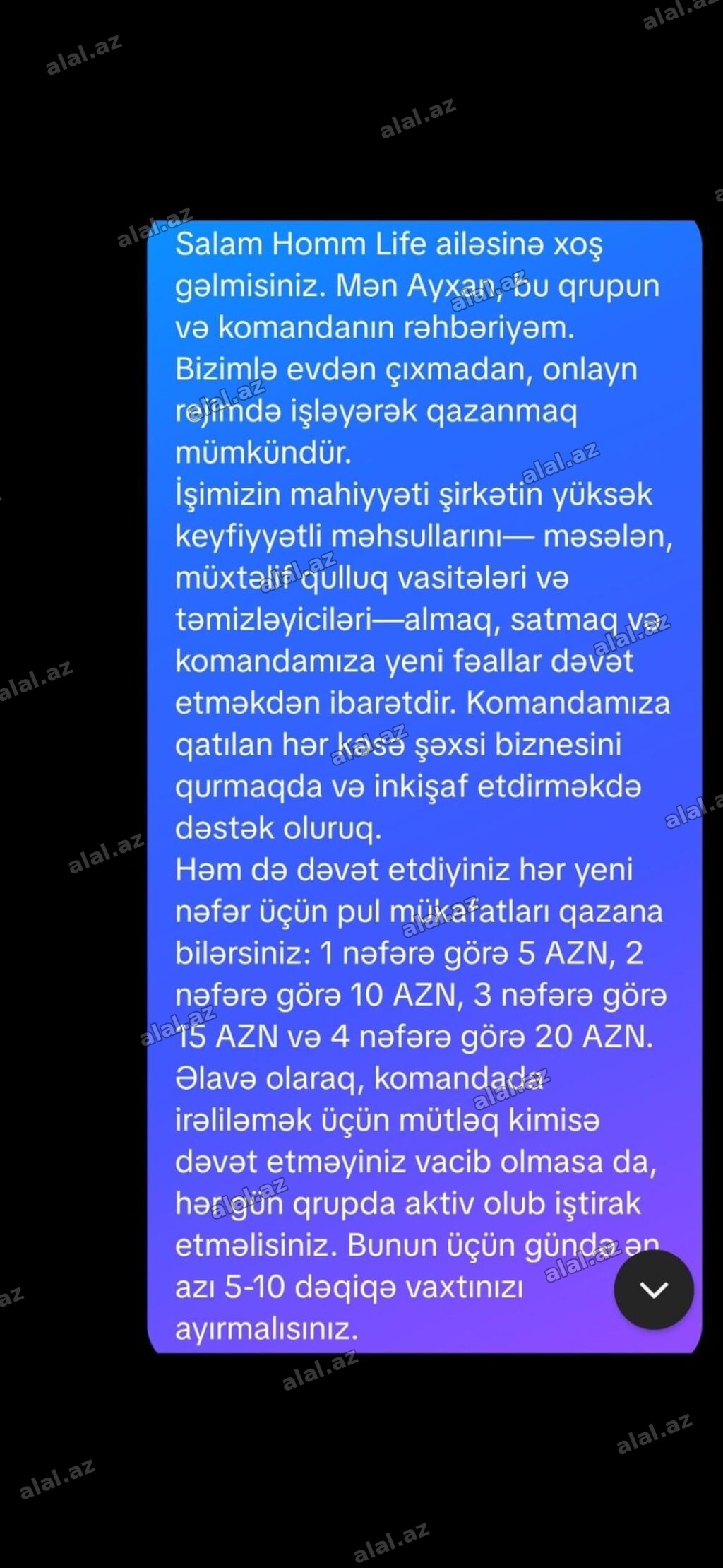 Satış məsləhətçisi tələb olunur, İstənilən yaş, Təcrübəsiz, İşəmuzd ödəniş