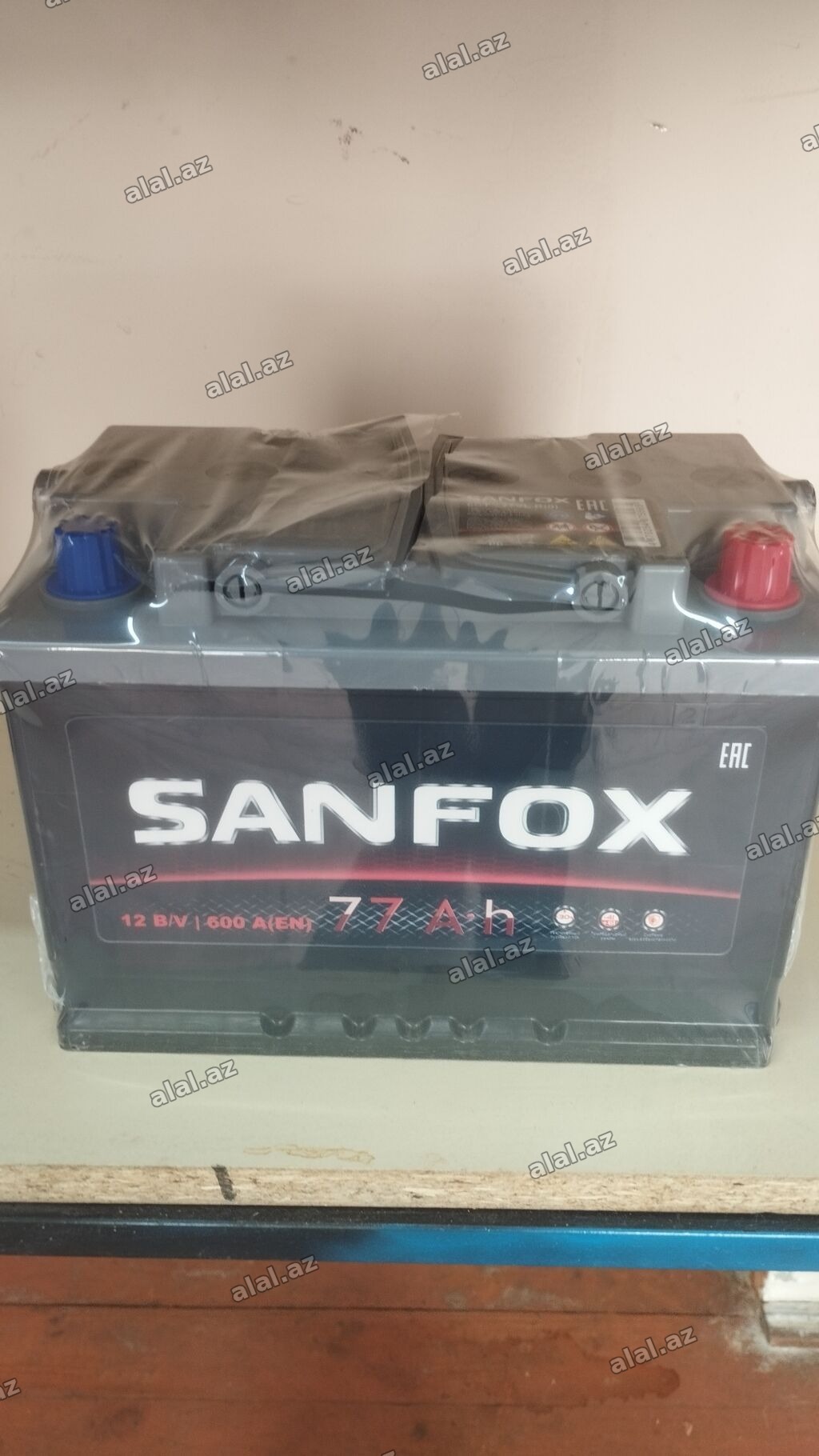 SANFOX avtomobil akkumulyatoru - Tutum: 77 Ah - Gərginlik: 12 V -