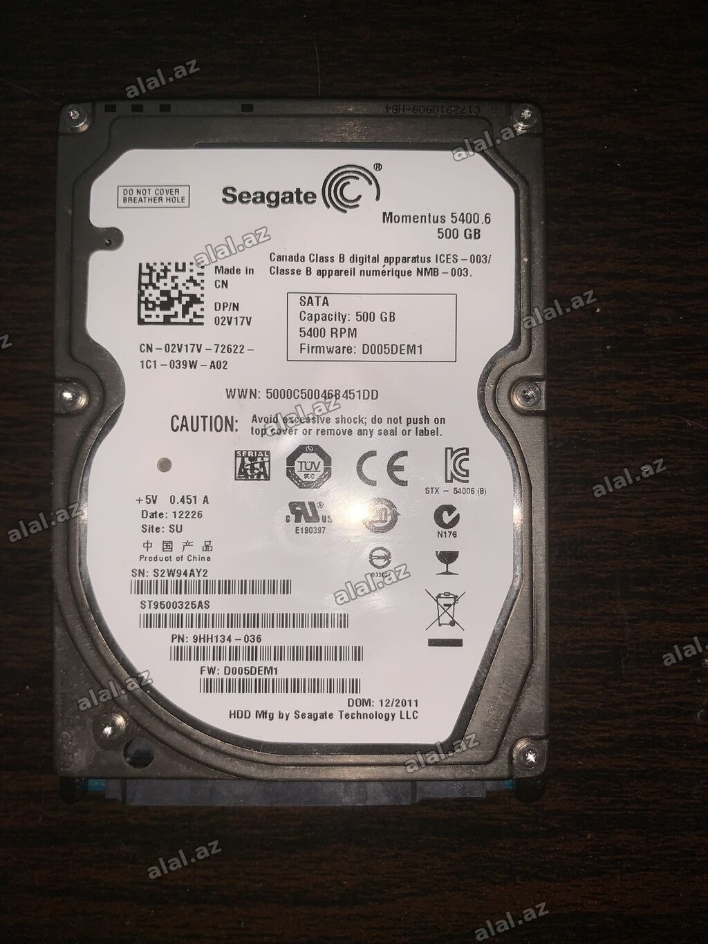 Daxili SSD disk Seagate, 512 GB, 2.5", İşlənmiş