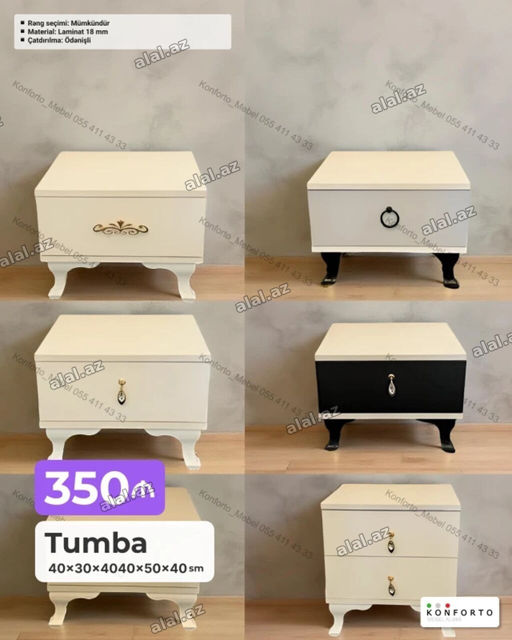 Tumba – yataq otağı və qonaq otağı üçün praktik balaca şkaf -