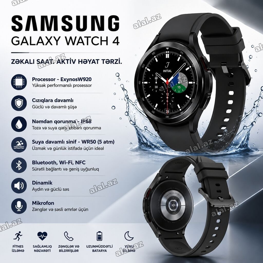 İşlənmiş, Smart saat, Samsung, rəng - Qara