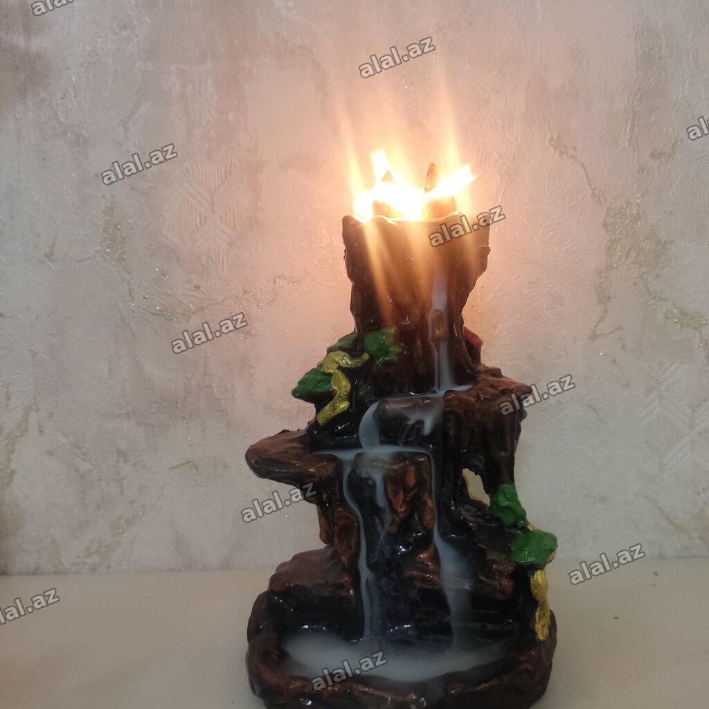 Təsvir: - Arxa axınlı tüstü buxurqabı (backflow incense burner) –