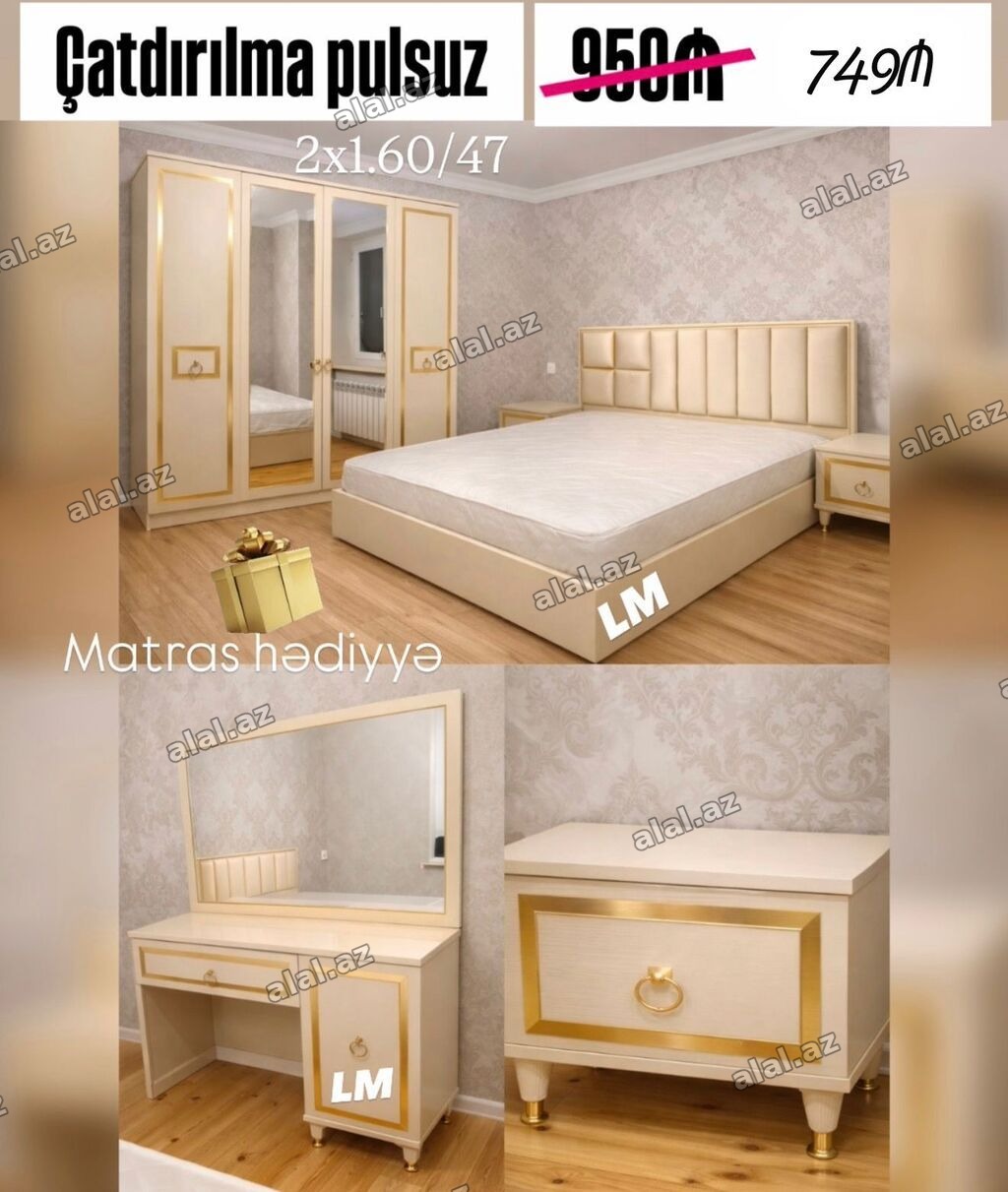 *Yataq dəsti* *Sifarişlə və yeni* Qiymət : *749₼* Dəstə daxildir