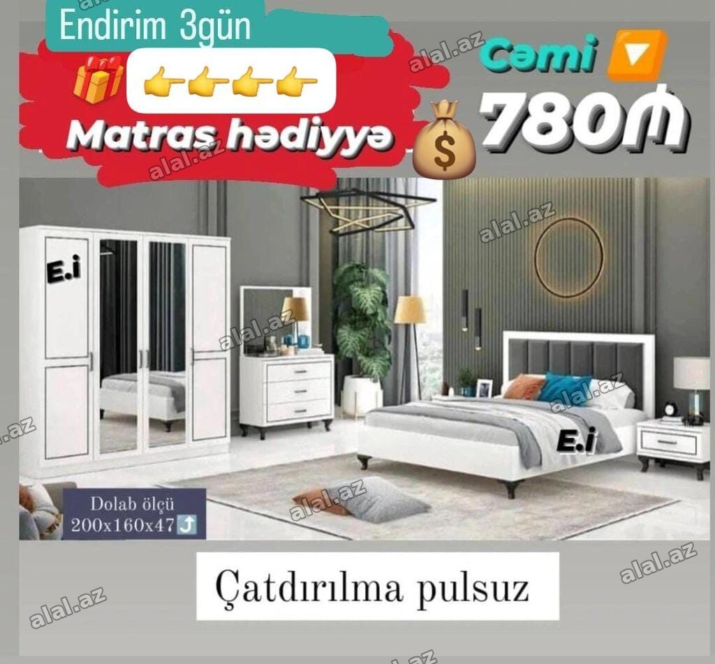 Yataq desti rəng seçimi var