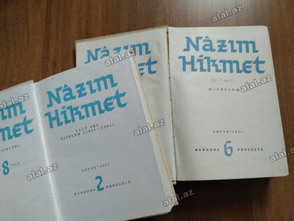 Nazim Hikmət "Əsərləri" (türkcə) 2-ci (1967) və 6-cı (1971) cildlər