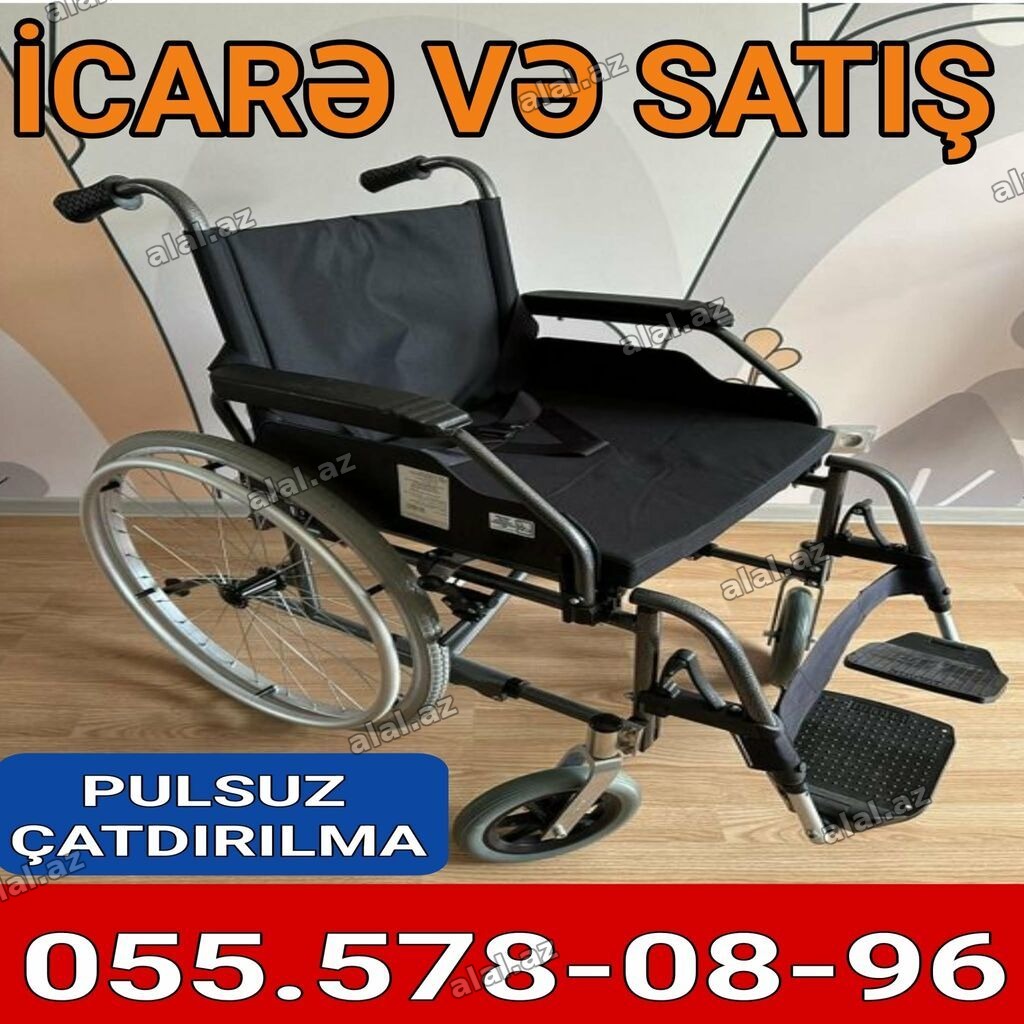 İcarə və satış üçün əlil arabası - Rahat və dayanıqlı konstruksiya -