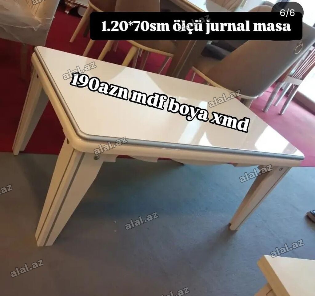Düz masa, Açılmayan, Təkərsiz, MDF