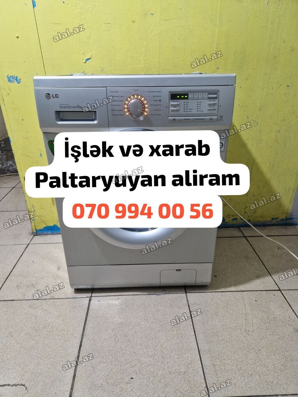 Işlək və xarab paltaryuyan aliram . Şəkilini atin vatçapa