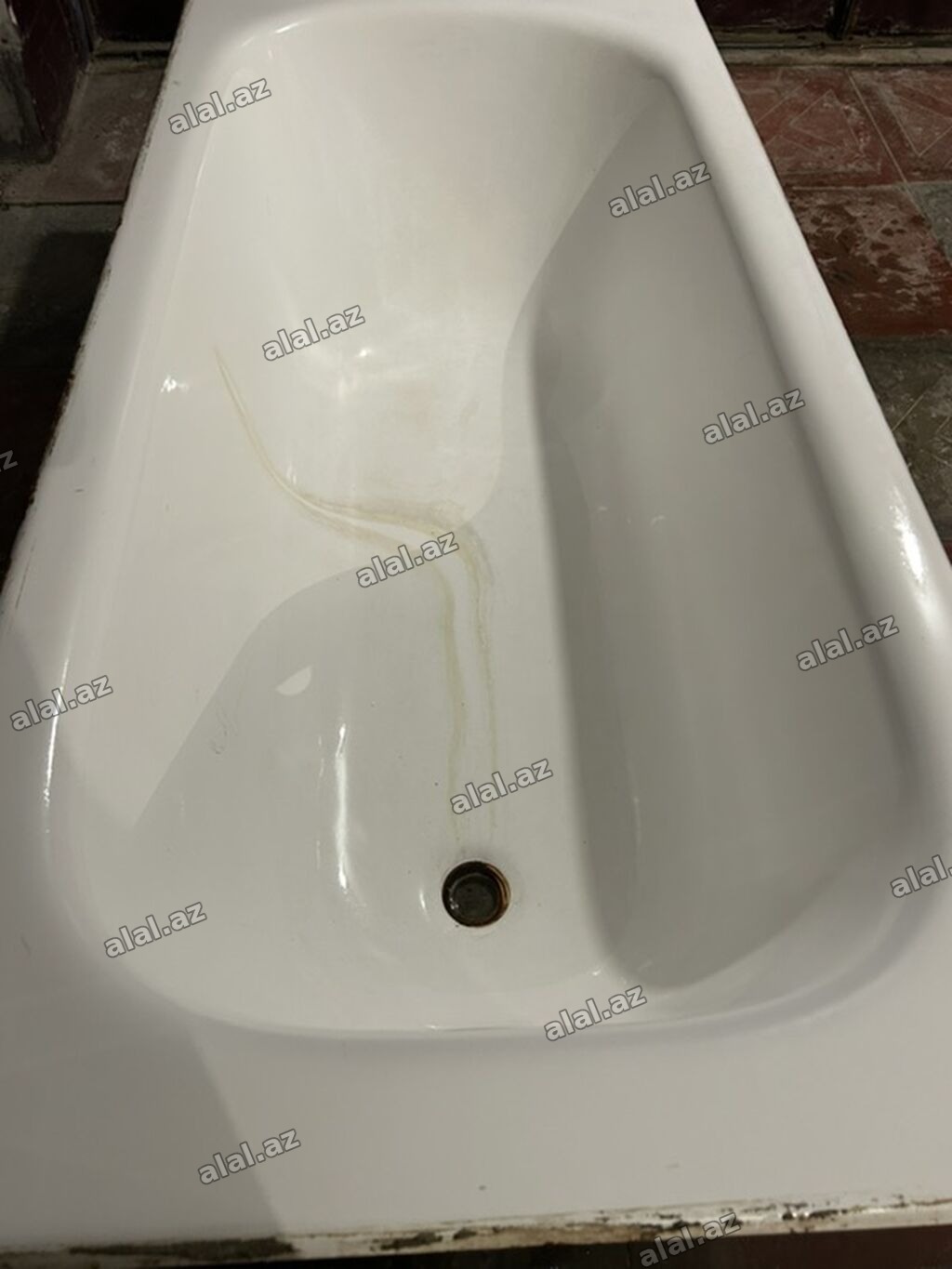 Akril/çən tipli vanna-Çuqun vanna-150x70 sm - Material: emaye örtüklü