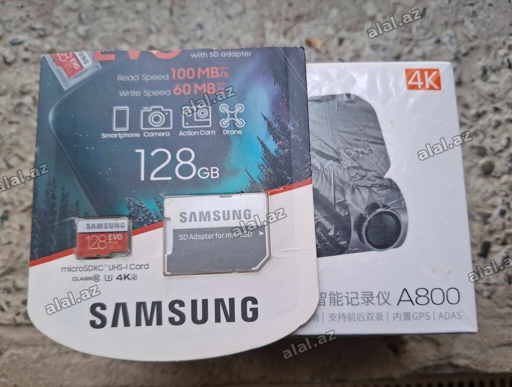 70mai Dash Cam 4K A800 videoregistratoru, Orijinal Samsung 128 GB