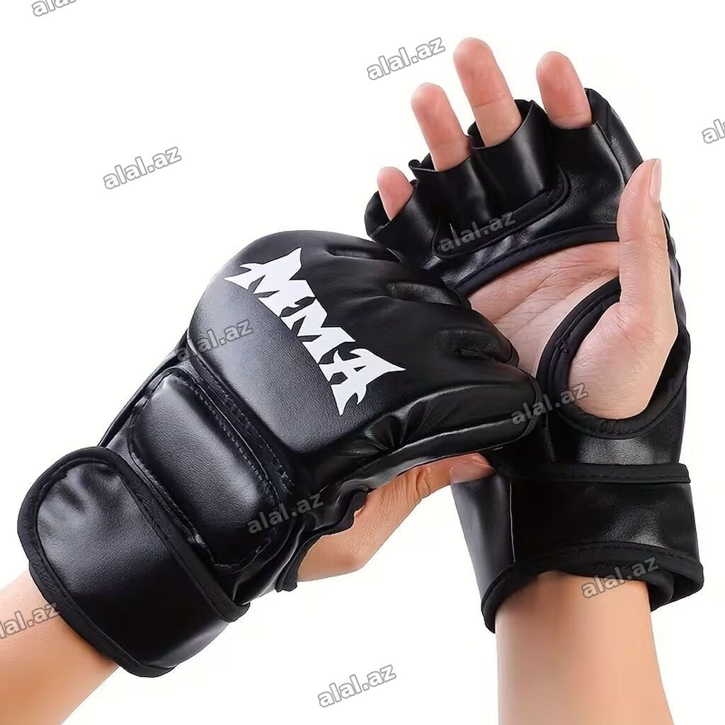 MMA döyüş əlcəkləri – barmaq uclu açıq model - Material: dayanıqlı