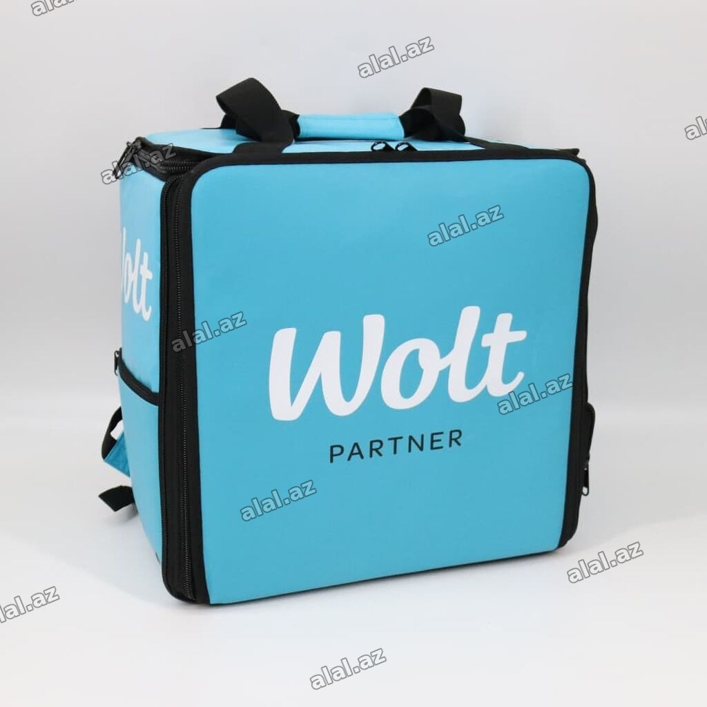 Wolt Partner termo çatdırılma çantası - Rəng: açıq mavi, qara
