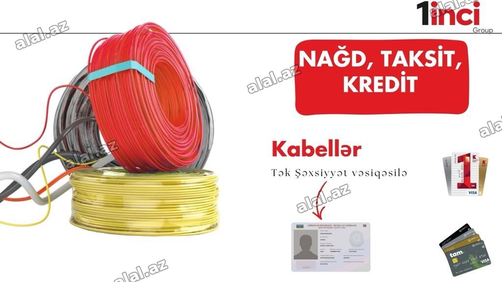 Məhsul: Elektrik kabelləri Təsvir: - Müxtəlif rəng və ölçülərdə