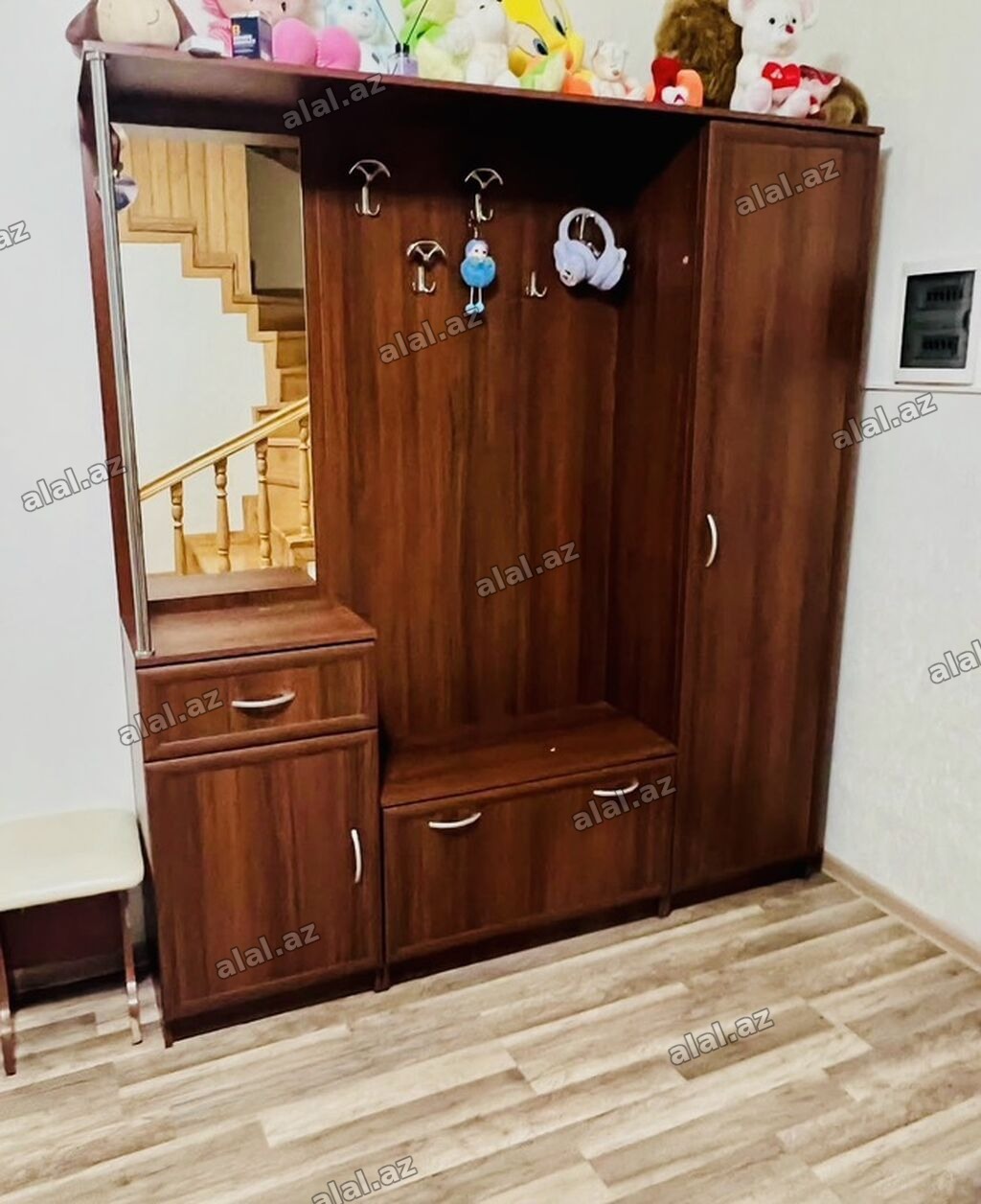 Qonaq otağı/dəhliz üçün çoxfunksiyalı dəhliz mebeli - Material: tünd