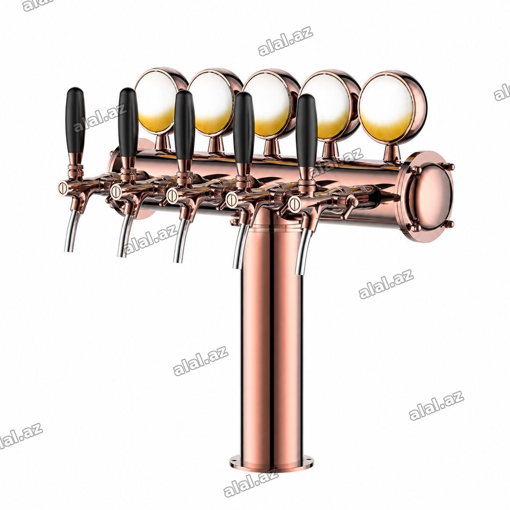 №: 8040 Məhsulun adı: Pivə qülləsi, 5 çıxışlı, tunc, 41x11 sm Brend