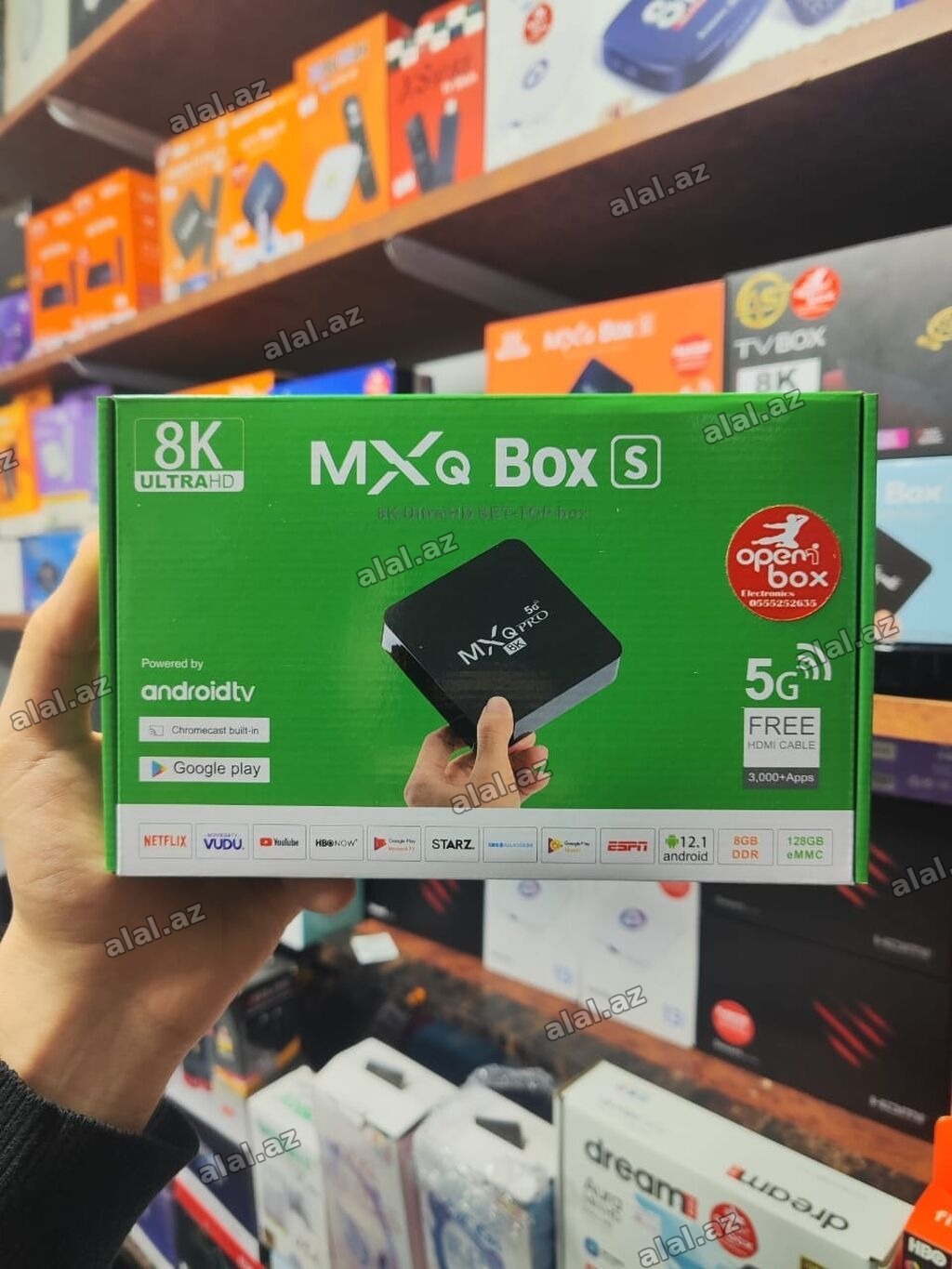 Yeni Smart TV boks TV box 8 GB / 128 GB, Android, Ünvandan götürmə, Pulsuz çatdı