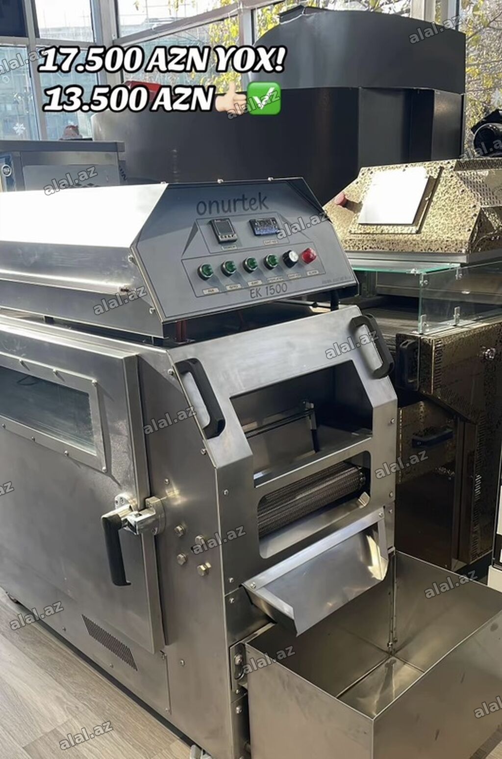 Onurtek tum və çərəz qovuran aparat🫘🥜🌰 25kq/saat da tum cərəz qovurur