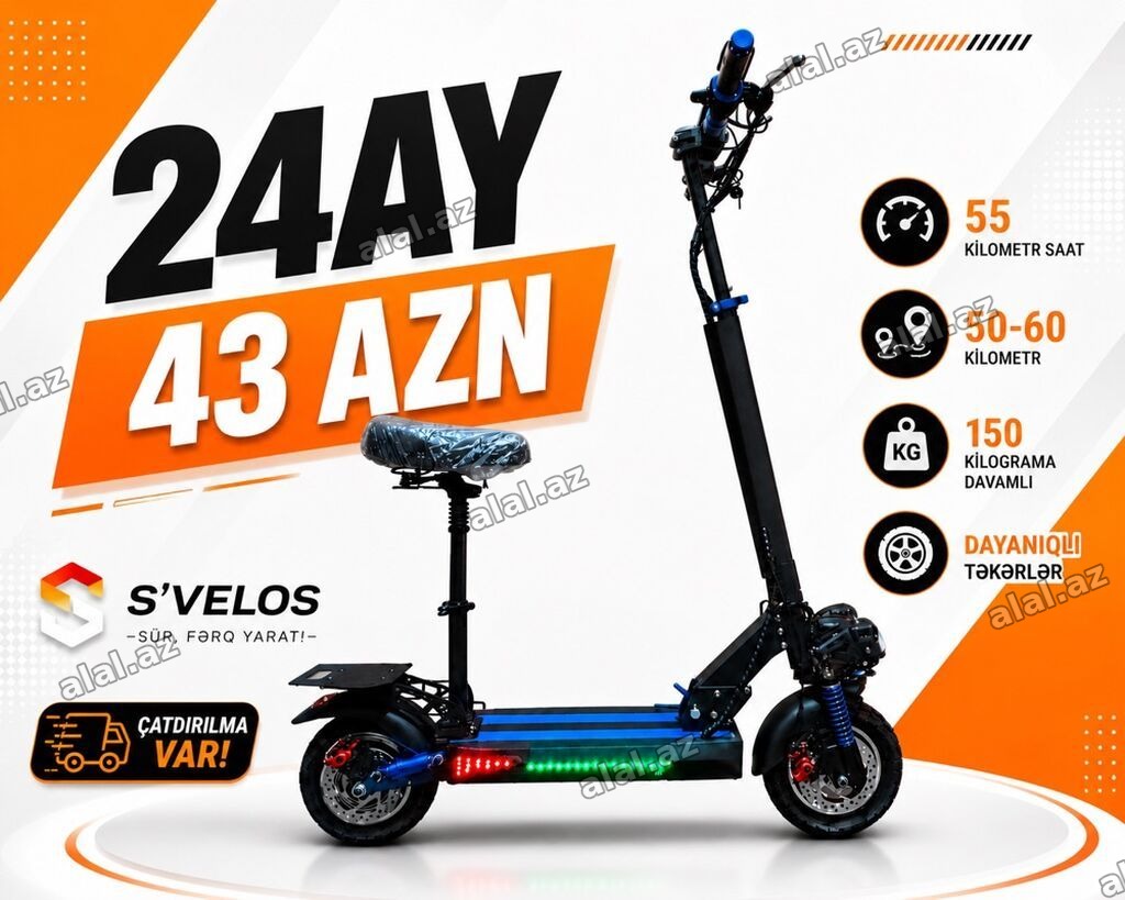 Elektrikli Skuter (AF-703) Yalnız indi! Nağd alışda qiymət 1032AZN