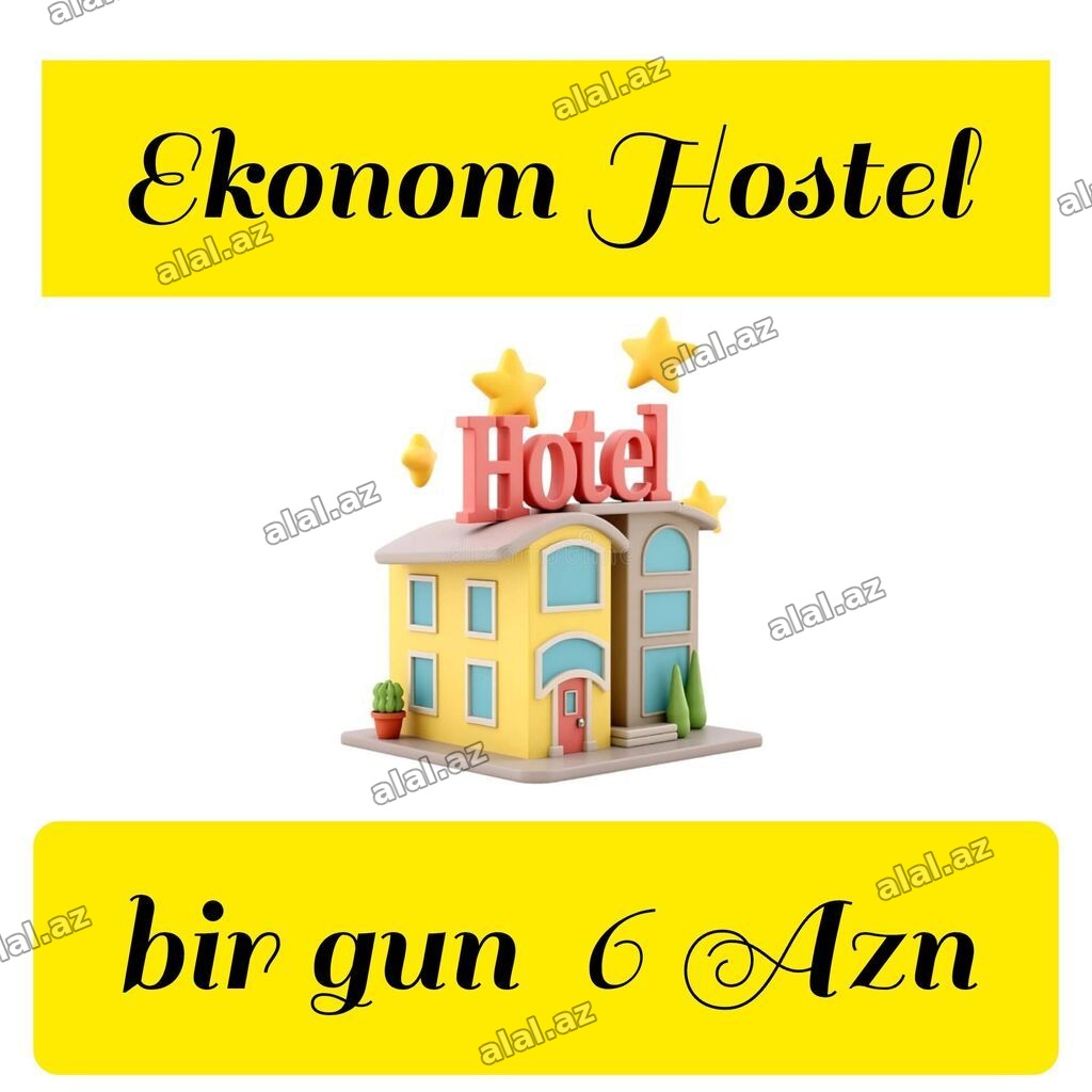 EM Hostel Baku 6 nəferlik ekonom otaqda bir yataq cəmi 6 Azn. Tek