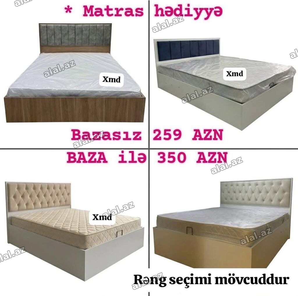 Yataq dəsti – müxtəlif modellər və rəng seçimləri mövcuddur. •