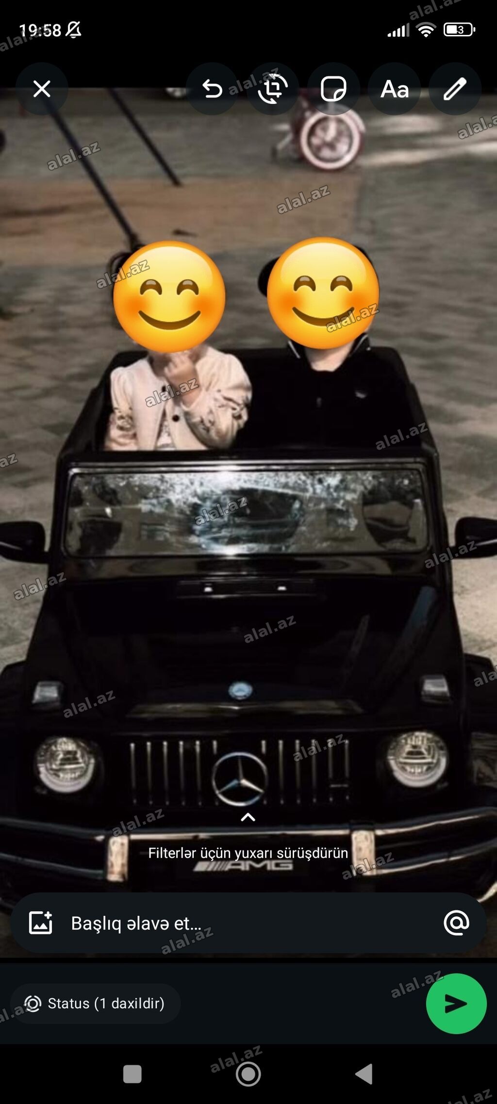 Uşaq elektrik maşını – Mercedes G-Class (AMG dizayn) - Rəng: qara