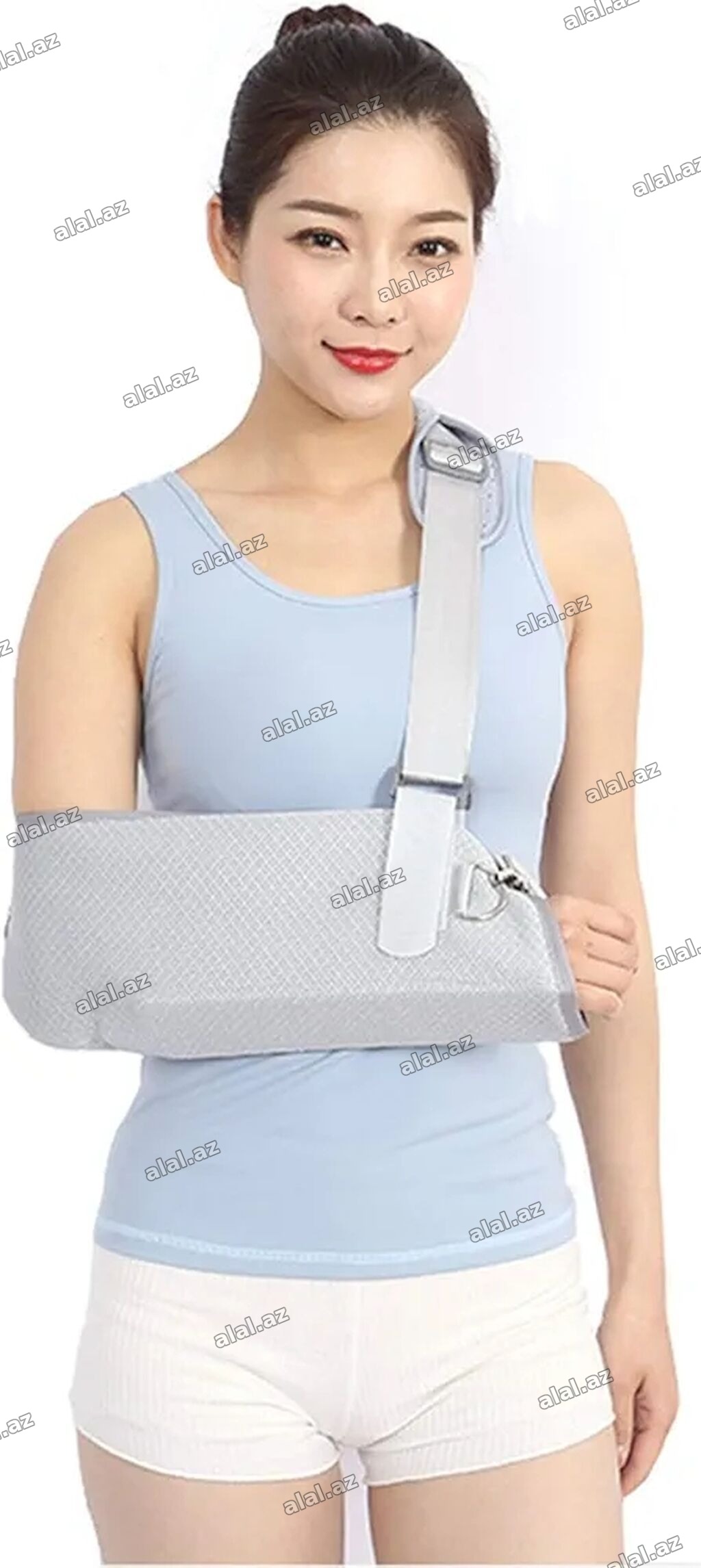 Tənzimlənən qol asqısı (arm sling) – bel kəmərli, nəfəsalan parça