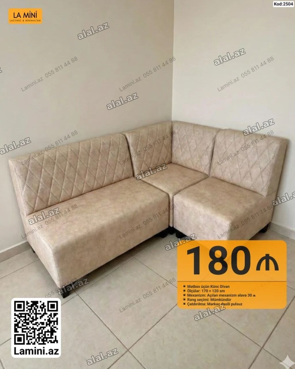 Künc divan, Mətbəx üçün, Açılan