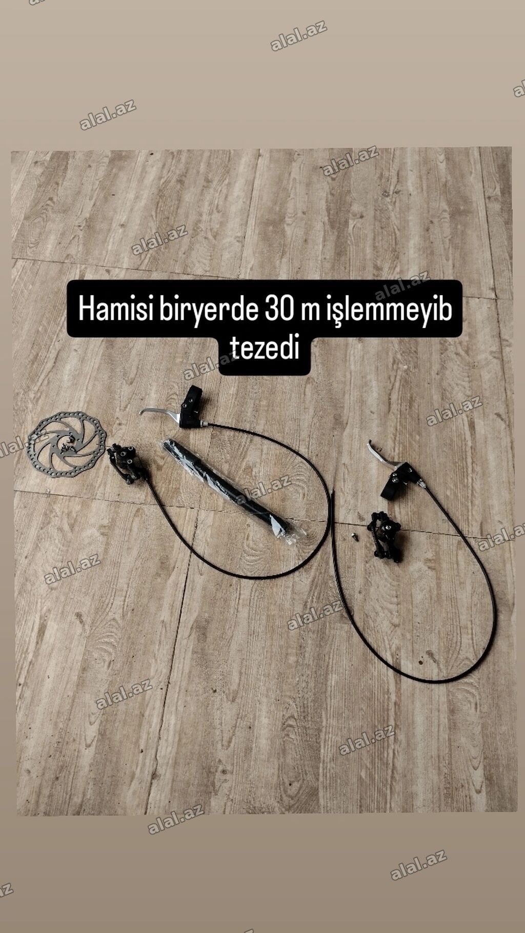 Velosiped üçün mexaniki disk əyləc dəsti Komplekt: - Ön və arxa üçün