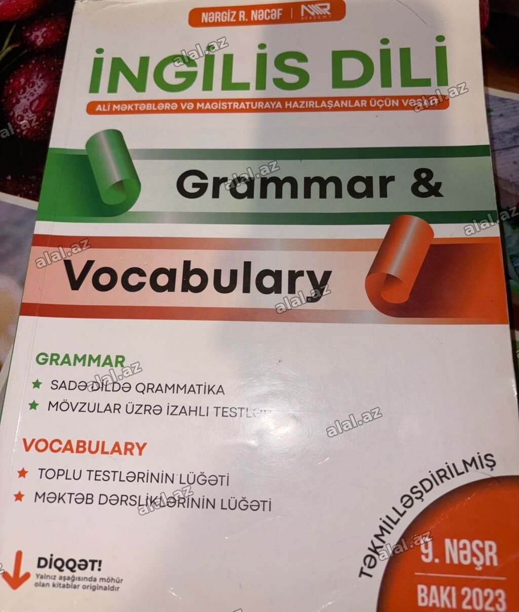 Məhsul: “İngilis Dili – Grammar & Vocabulary” (Nərgiz R. Nəcəf, NR