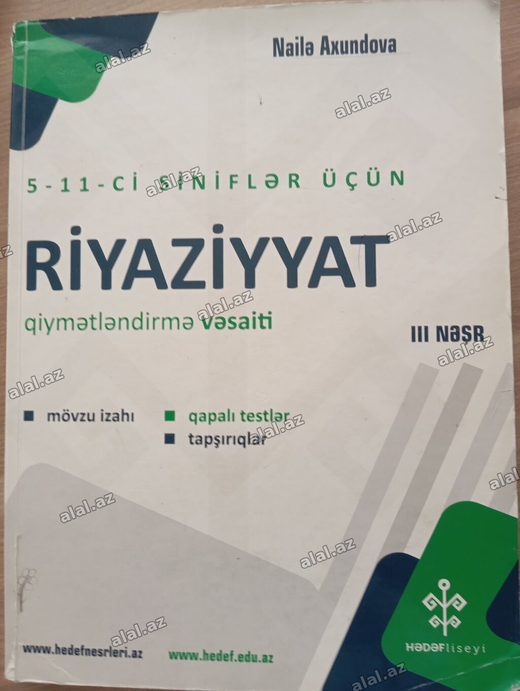 Məhsul: Riyaziyyat – Qiymətləndirmə Vəsaiti (III nəşr) Müəllif: Nailə
