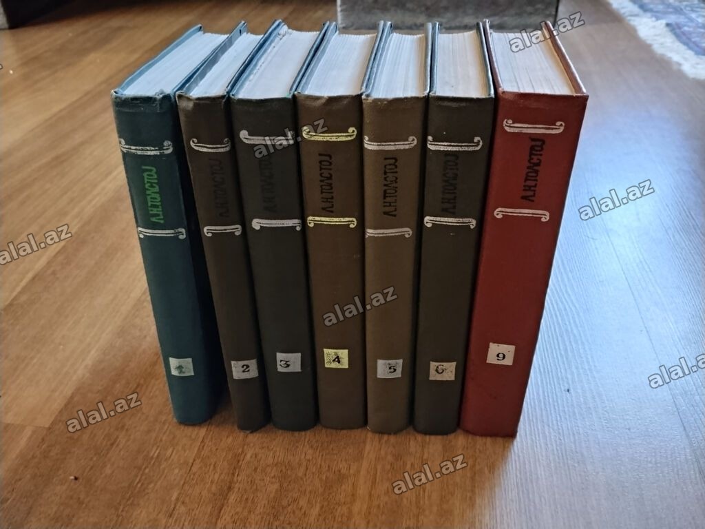 L. Tolstoy "Əsərləri" 14 cilddən 7 cildi (1, 2, 3, 4, 5, 6, 9) Qiymət